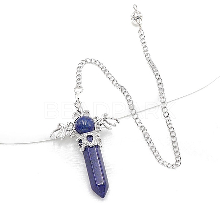 Natural Lapis Lazuli Dowsing Pendulum Big Pendants PW-WG53910-04-1