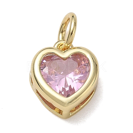 Brass Pave Cubic Zirconia Charms KK-CBA56EF-31G-03-1