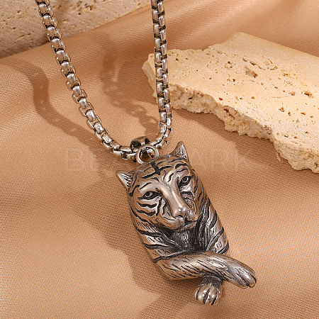 Vintage 04 Stainless Steel Pendant Necklaces for Men WG30589-01-1