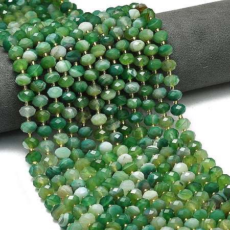 Natural Banded Agate Beads Strands G-P573-A14-01-1
