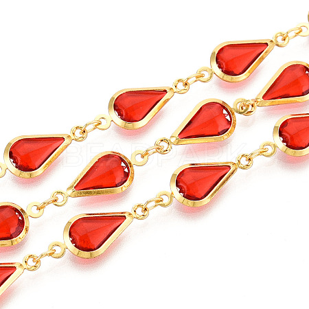 Brass Teardrop Link Chains CHC-N023-09B-G-1