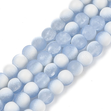 Frosted Crackle Glass Beads X1-GLAA-U001-6mm-M14-1