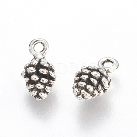 Antique Silver Tibetan Style Pine Cone Pendants X-ZA10-0909Y-1