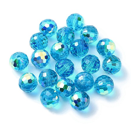 AB Color Plated Glass Beads EGLA-P059-02B-AB25-1