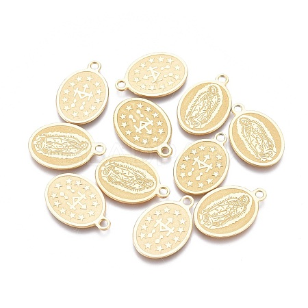 Ion Plating(IP) 304 Stainless Steel Charms STAS-L247-019G-1