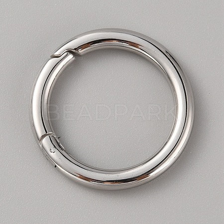 316 Stainless Steel Spring Gate Rings STAS-WH0033-35B-1