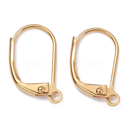 Brass Leverback Earring Findings KK-F824-007G-1