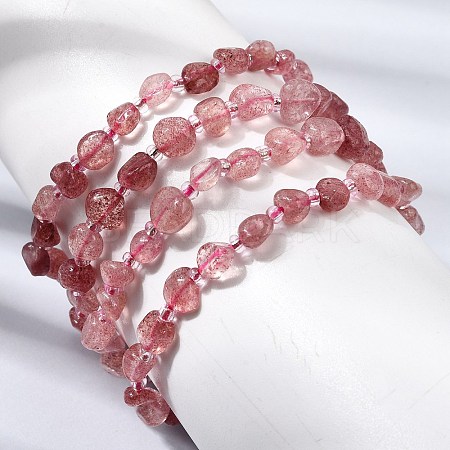 Natural Strawberry Quartz Beads Bracelets GG-CBA05D5-02A-03A-1