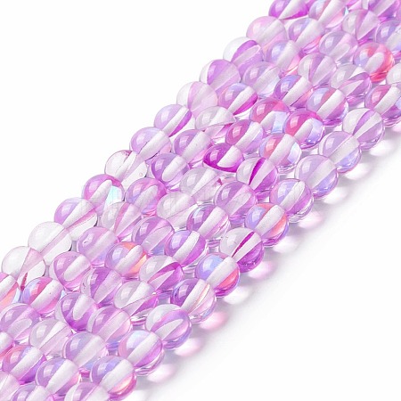Synthetic Moonstone Beads Strands G-E573-02A-20-1