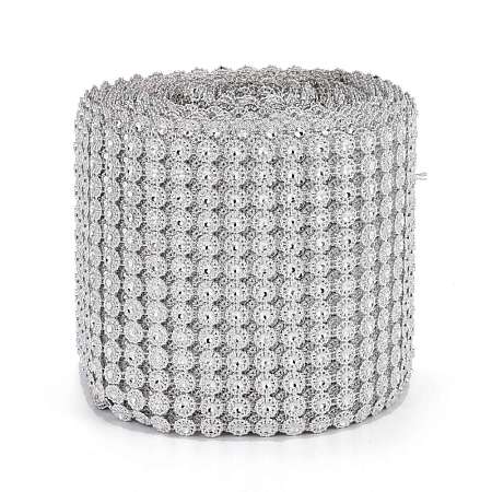 13 Rows Plastic Diamond Mesh Wrap Roll DIY-L049-02-1