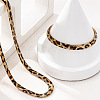 Alloy Leopard Print Snake Chain Necklaces & Bracelets Sets FS-WGE503A-01-3