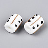 Handmade Gold Foil Glass Bumpy Beads LAMP-ZX003-12-06-3