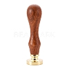 Brass Wax Sealing Stamp AJEW-F047-A05-3