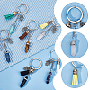  Synthetic & Natural Gemstone Bullet Keychain KEYC-NB0001-43-4