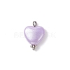 Opaque Acrylic Heart Pendants PALLOY-JF04283-01-3