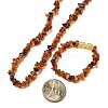 Natural Amber Beaded Bracelets & Necklaces Sets for Baby AJEW-K050-04-5