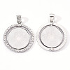 Alloy Pendant Cabochon Settings PALLOY-S107-005P-RS-2