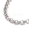 304 Stainless Steel Rolo Chain Bracelet for Men Women BJEW-E031-06P-05-2