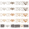 WADORN 16Pcs 4 Styles Alloy Heart Shaped Buckle FIND-WR0010-54-1