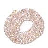 Electroplate Transparent Glass Beads Strands EGLA-A035-T4mm-L20-2