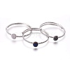 (Jewelry Parties Factory Sale)Natural Agate Stretch Bangles BJEW-P246-03P-1
