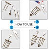 Brass Slide On End Clasp Tubes KK-Q747-11F-AB-2