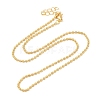 Rack Plating Brass Ball Chain Necklace for Women NJEW-F311-08G-1