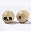 Natural Wood European Beads WOOD-S055-16B-3