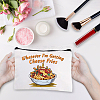 Polycotton Cheese Fries Printed Canvas Storage Bags ABAG-WH0029-136-5