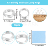 10Pcs 925 Sterling Silver Split Jump Rings STER-BBC0007-85A-2