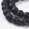 Synthetic Black Stone Beads Strands X-G-C059-10mm-1-3