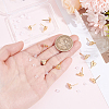 16Pcs Brass Micro Pave Clear Cubic Zirconia Stud Earring Findings MAK-BBC0001-19A-3