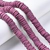 Flat Round Handmade Polymer Clay Beads CLAY-R067-12mm-05-5
