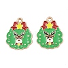 Christmas Alloy Enamel Pendants FIND-I067-02KCG-11-1
