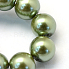 Baking Paint Pearlized Glass Pearl Round Bead Strands X-HY-Q003-4mm-49-3