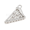 Brass Micro Pave Clear Cubic Zirconia Pendants CU-CBA0565-02P-2