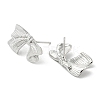 Bowknot Rack Plating Brass Stud Earrings EJEW-H099-05P-2