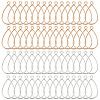 60Pcs 2 Colors Alloy Open Back Bezel Pendants FIND-OC0003-36-1