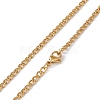 201 Surgical Stainless Steel Curb Chain Necklace for Women Men NJEW-P268-A38-2X5-3