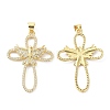 Brass Micro Pave Cubic Zirconia Pendant ZIRC-C021-22G-2