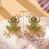 Alloy & Rhinestone Stud Earrings FS-WG98FAE-01-3