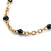 Stainless Steel Enamel Cable Chains Necklaces NJEW-JN02731-2