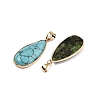 Natural & Synthetic Mixed Stone Pendants KK-N254-181G-2
