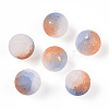 Frosted Baking Painted Crackle Glass Beads with Glitter Powder X-DGLA-T004-01A-3