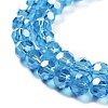 Electroplate Transparent Glass Beads Strands LS-EGLA-A035-T6mm-A08-3