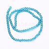 Faceted(32 Facets) Round Glass Beads Strands X-EGLA-J042-4mm-14-2
