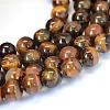 Grade AB Natural Tiger Eye Round Bead Strands G-E334-12mm-17-1