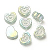 UV Plating Rainbow Iridescent Acrylic Enamel Beads OACR-G012-10D-1
