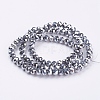 Faceted Electroplate Glass Rondelle Bead Strands X-EGLA-R080-6mm-01-2