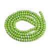 Electroplate Opaque Solid Color Glass Beads Strands LS-EGLA-A044-P1mm-L30-3
